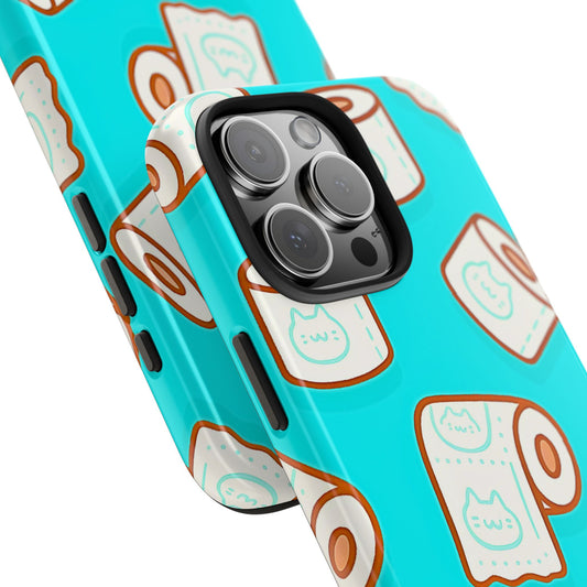 Kawaii Toilet Paper Pattern Style Tough Phone Case | Aesthetic