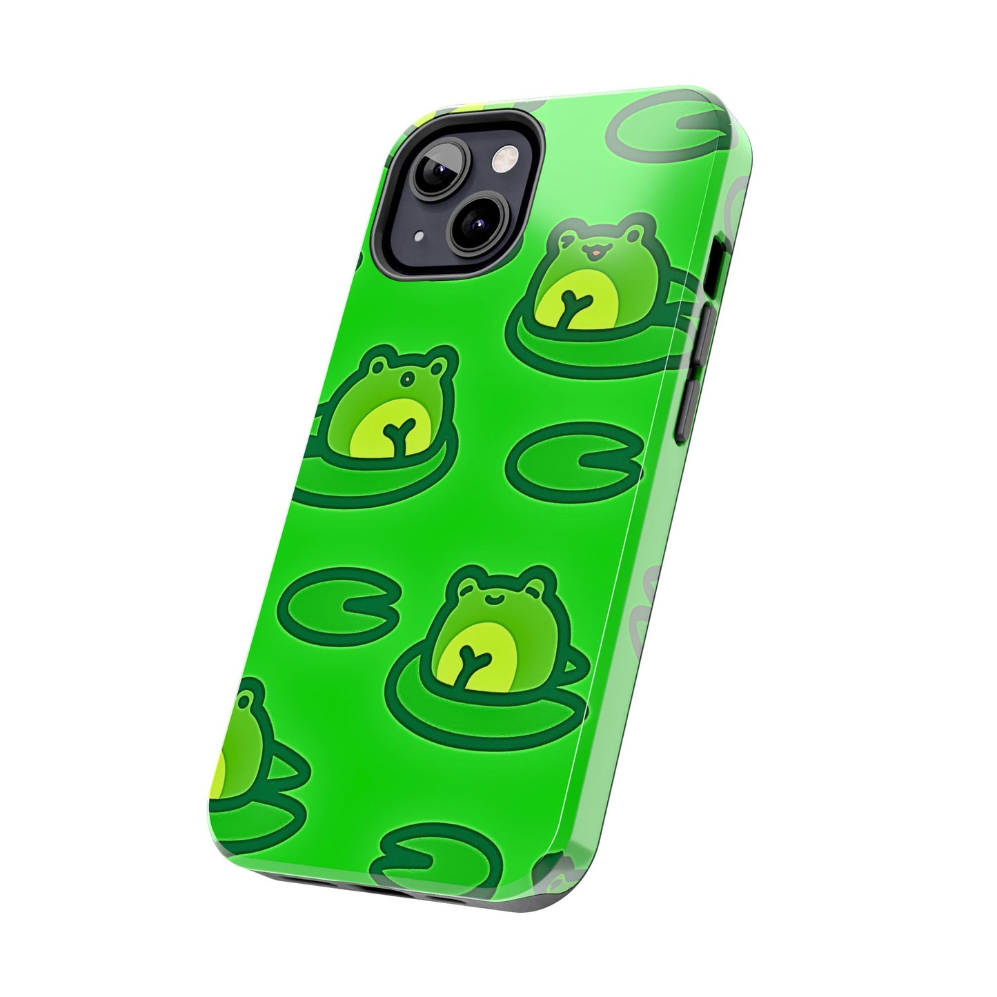 Cute Green Frogs Pattern Tough Phone Case | Animals