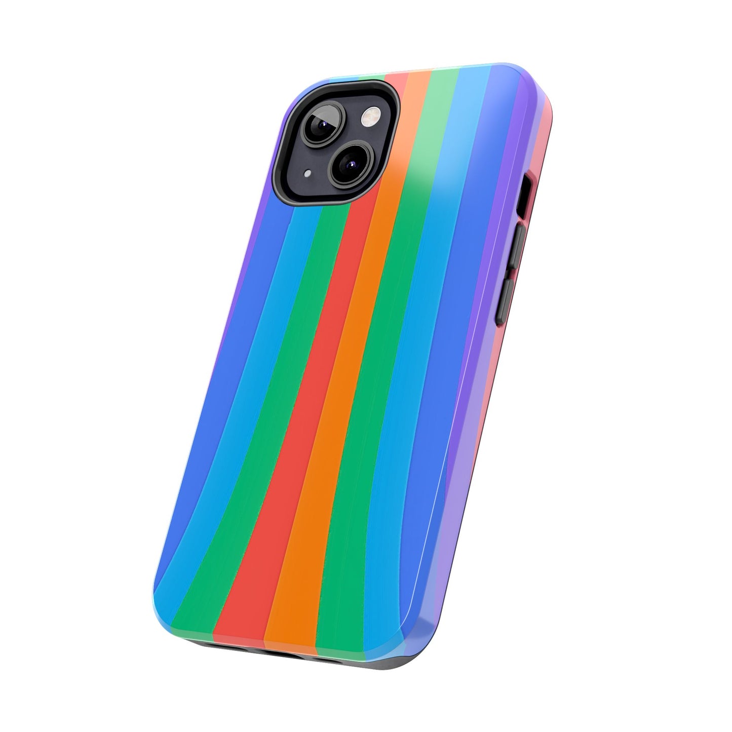 Funda resistente para teléfono con líneas de arcoíris hippies | Estética