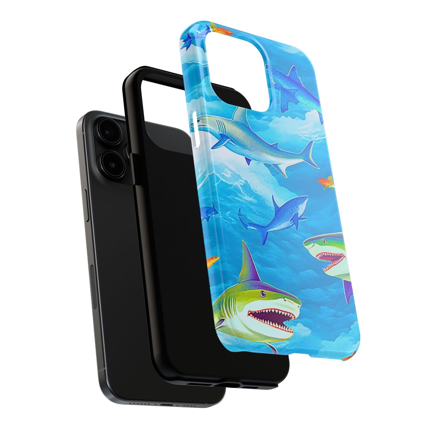 Sharks in the Sky Pattern Style Tough Phone Case | Animals