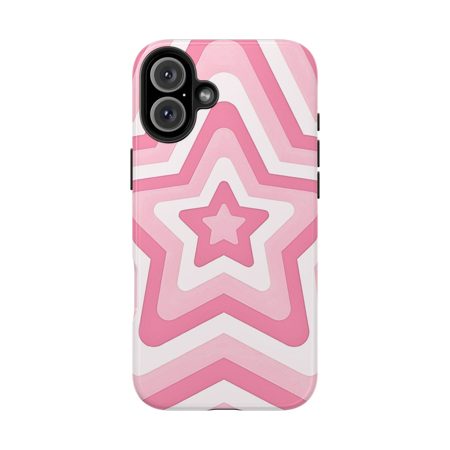 Pink Preppy Star Pattern Style Tough Phone Case | Aesthetic