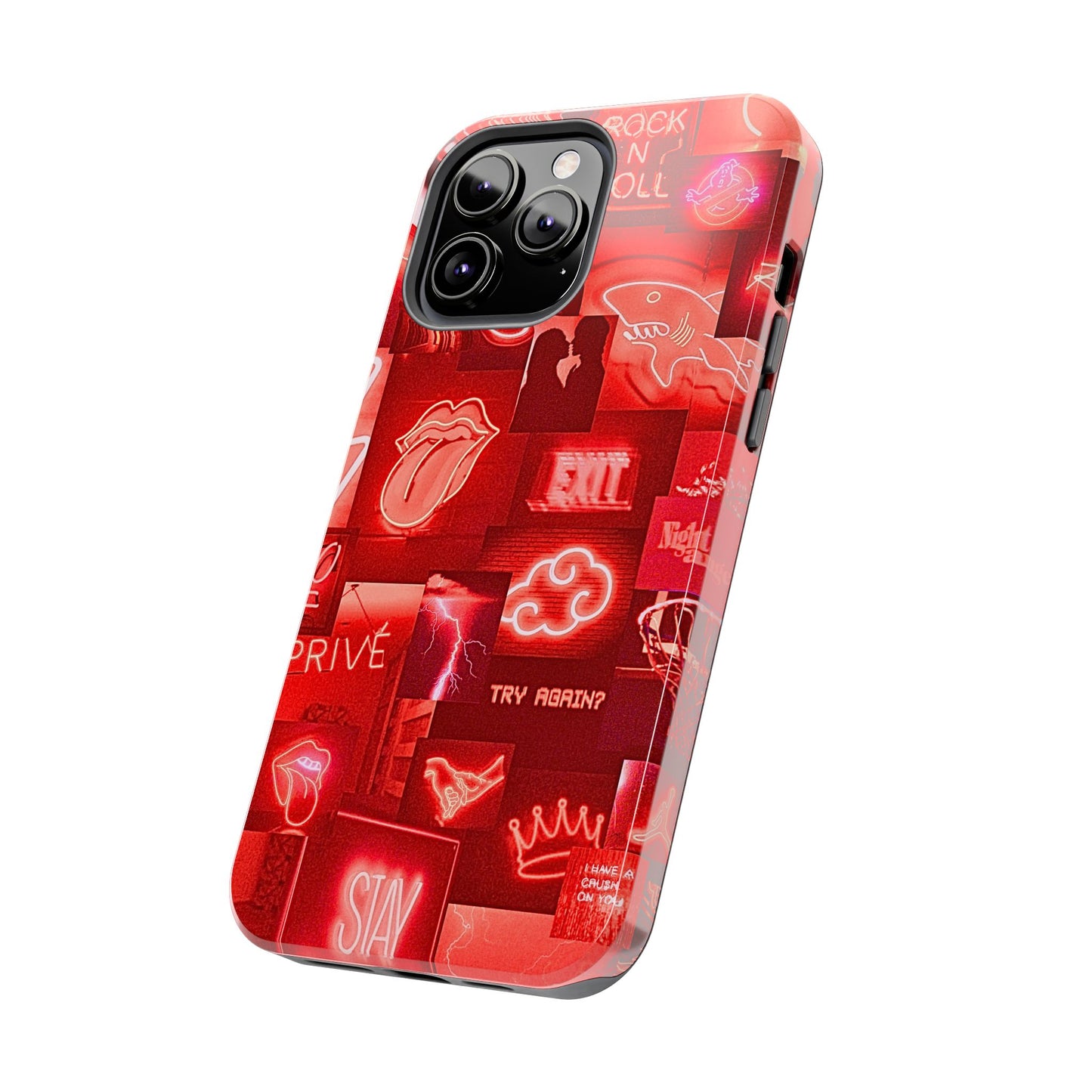 Red Neon Style Tough Phone Case | Aesthetic
