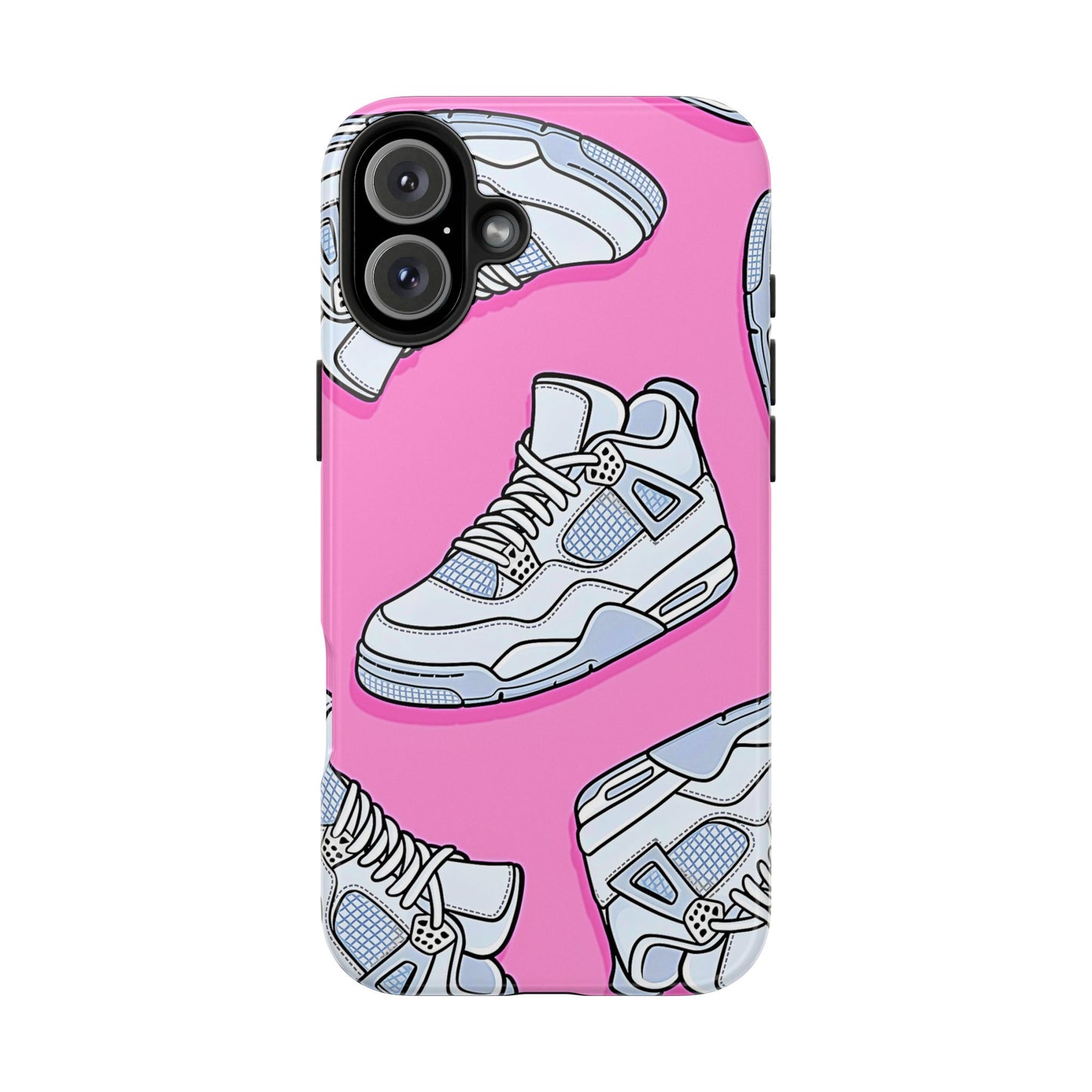 Funda resistente para teléfono con diseño de zapatillas Jordan 4 blancas | Estética