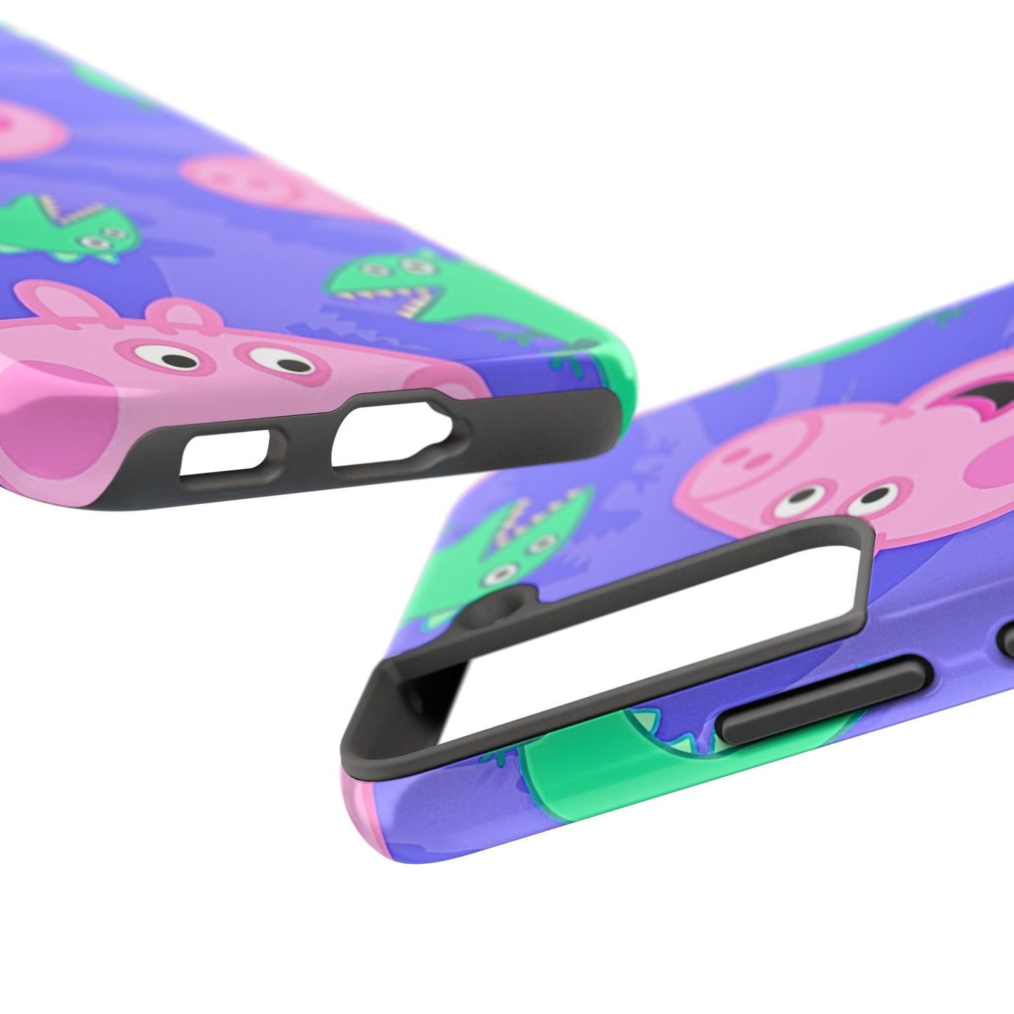 Funda rígida para móvil con diseño de dinosaurios de Peppa Pig y George | Dibujos animados - Peppa Pig