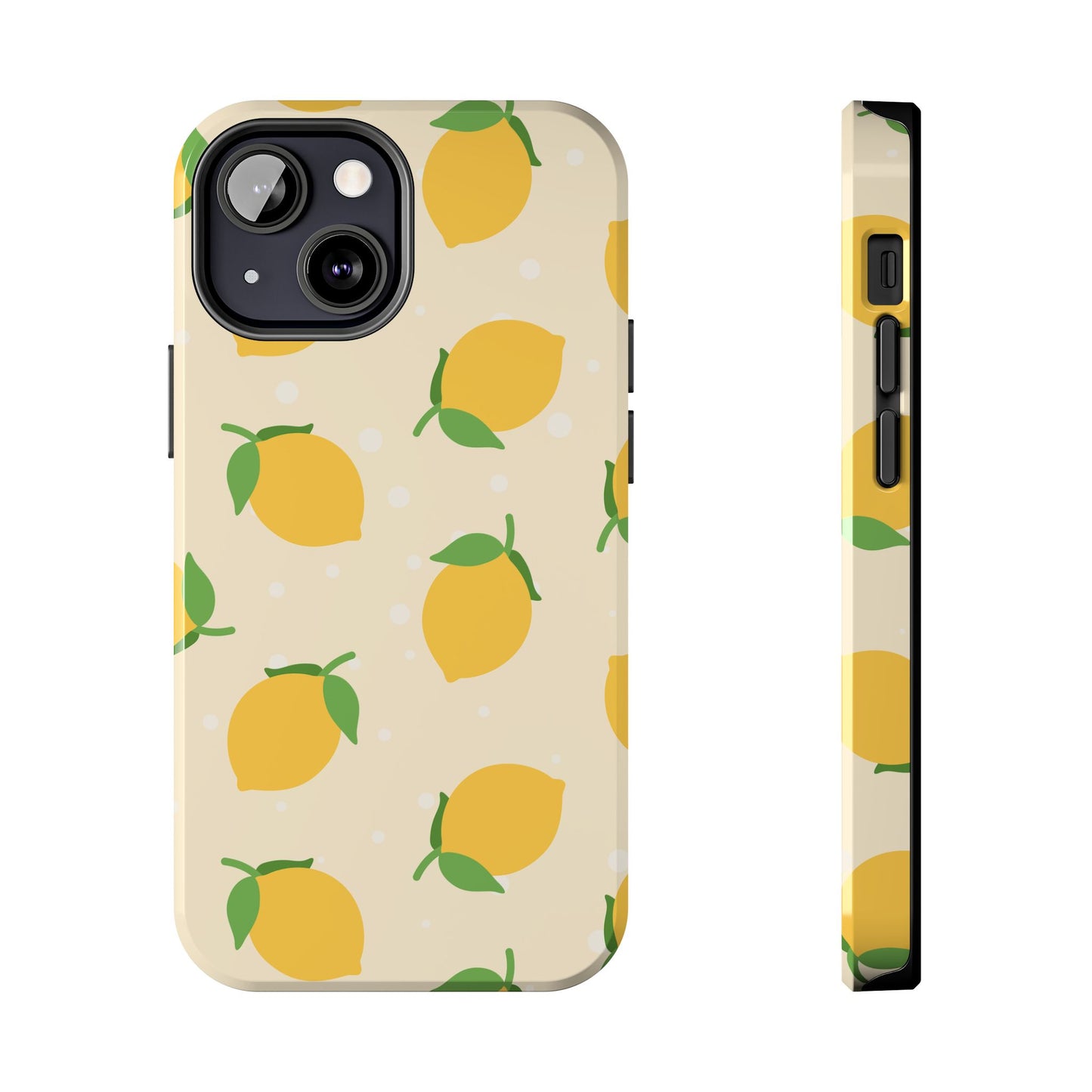 Cute Aesthetic Lemon Pattern Citrus Design Tough Phone Case | Food