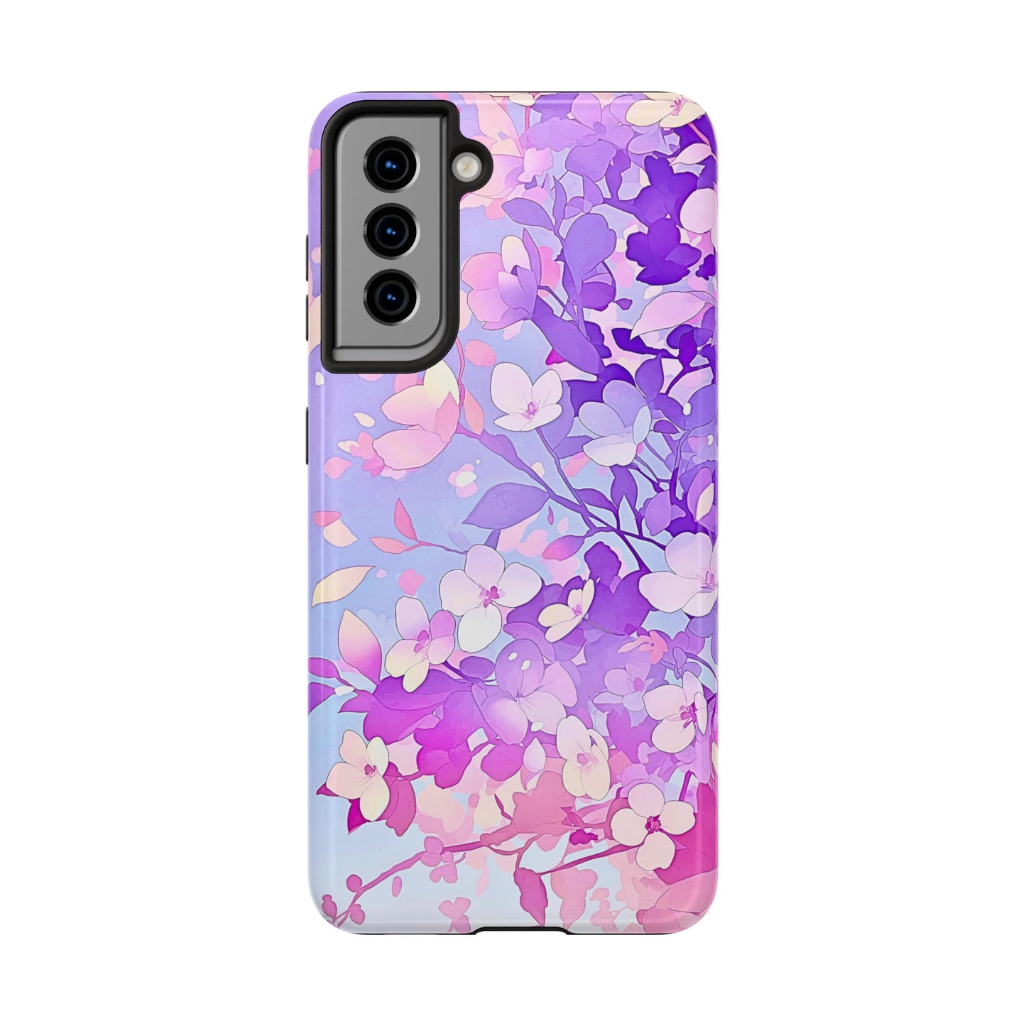 Funda resistente para teléfono con delicados estampados florales en tonos pastel | Estética