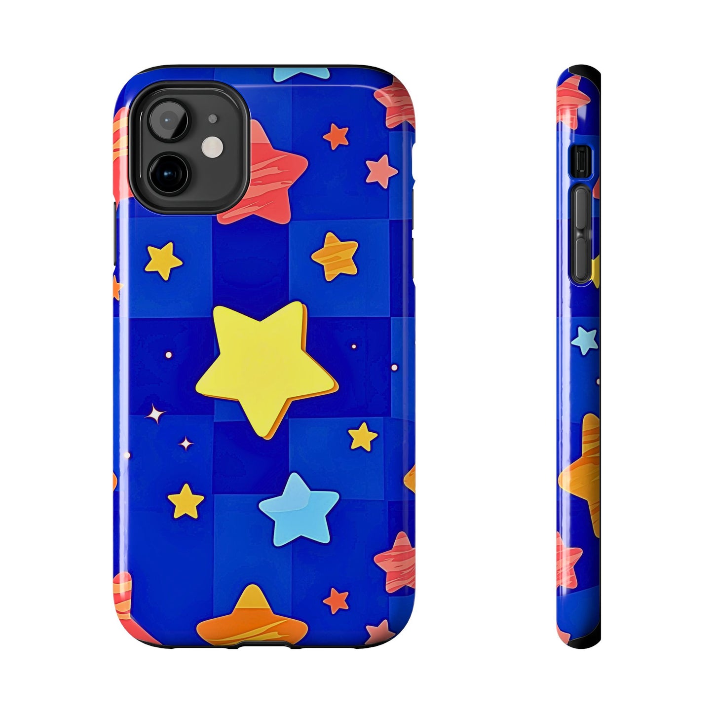 Vibrant Preppy Stars Pattern Tough Phone Case | Aesthetic