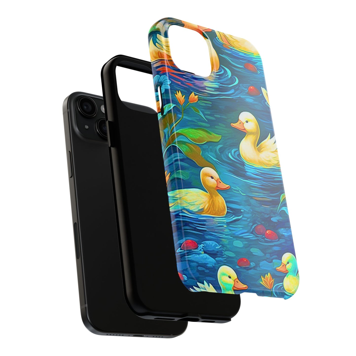 Ducks in the Pond Pattern Style Tough Phone Case | Animals