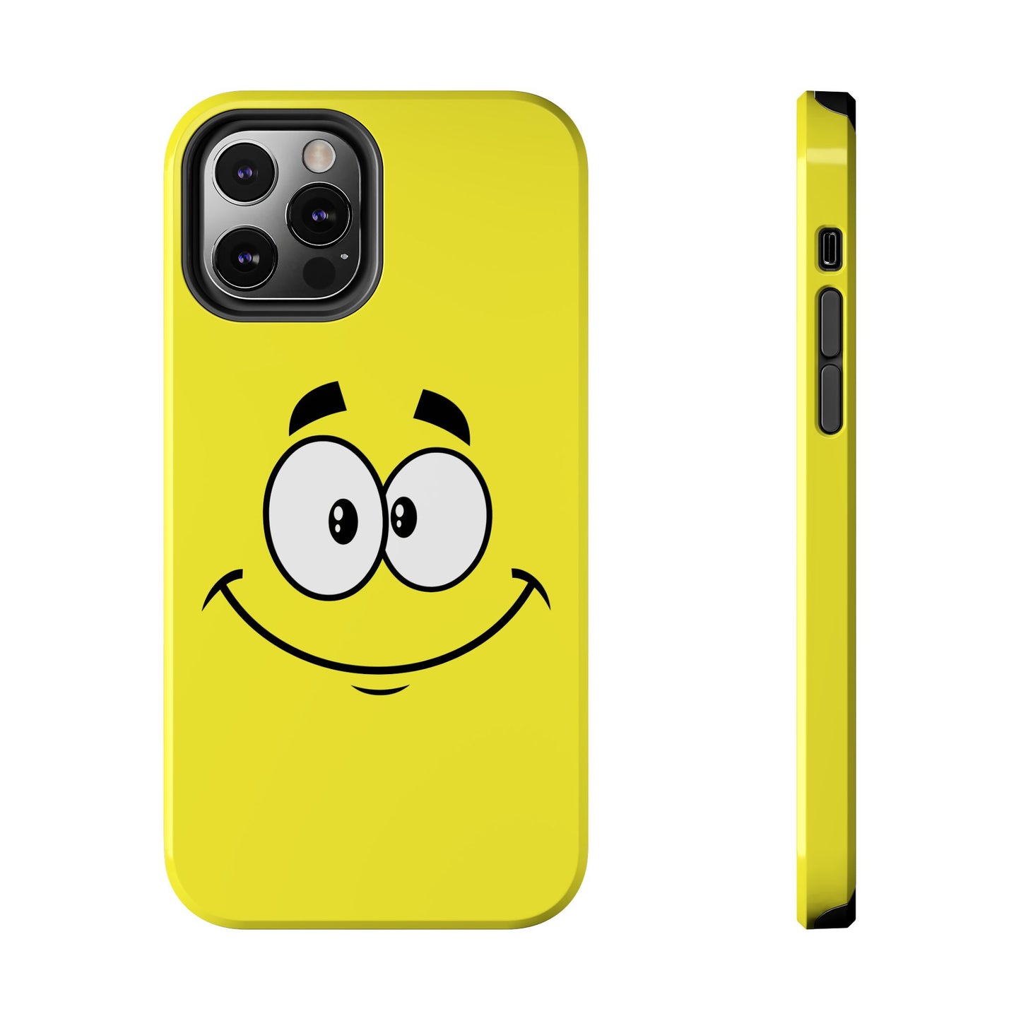 Smiley Happy Face Yellow Minimalist Cartoon Tough Phone Case | Funny