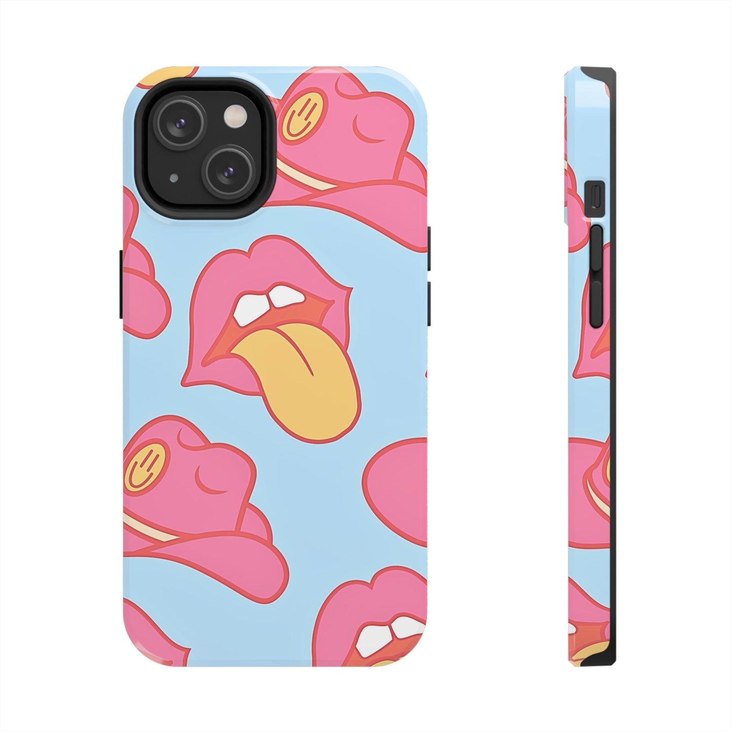 Preppy Cowboy Hat & Hot Lips Pattern (Version 1) Tough Phone Case | Aesthetic