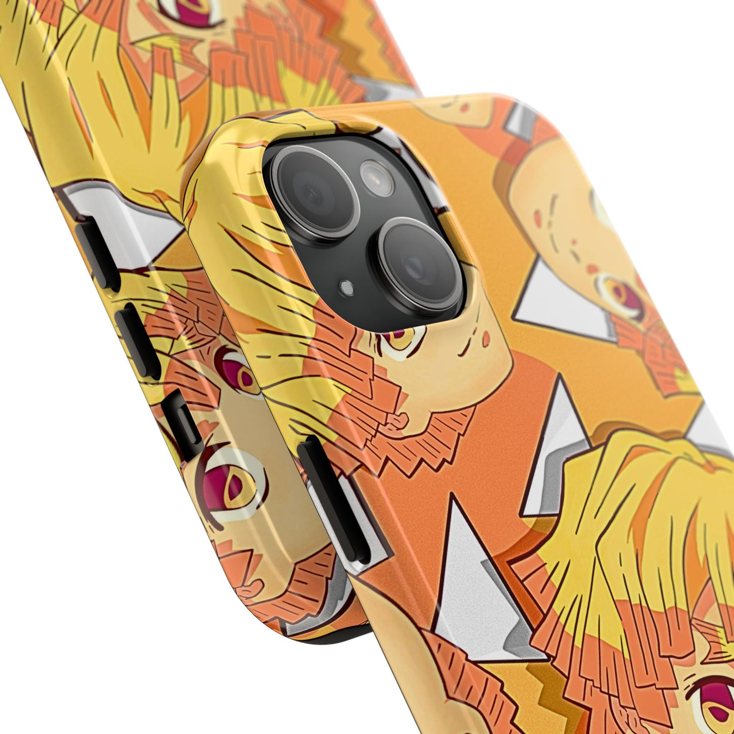 Zenitsu Agatsuma Haori Head Pattern Tough Phone Case | Anime - Demon Slayer