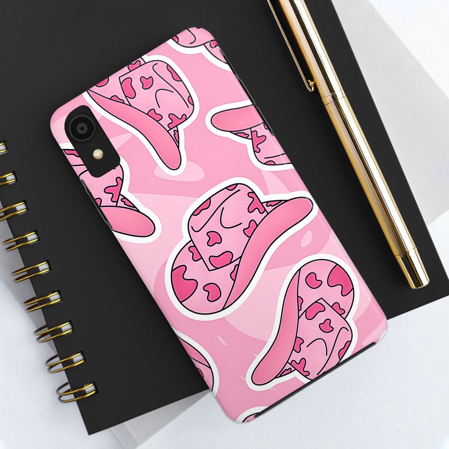 Pink Cowboy Hat Preppy Tough Phone Case | Aesthetic