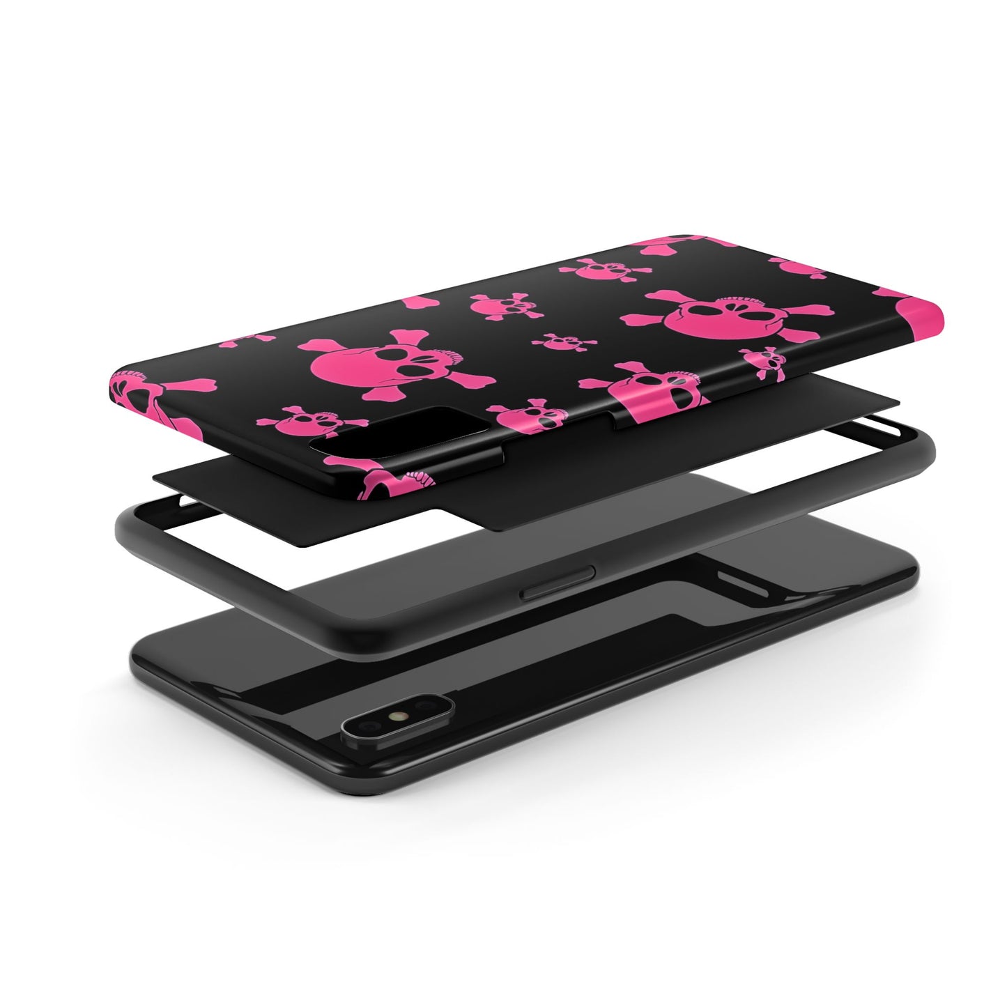 Pink Skull Emo Style Tough Phone Case | Aesthetic