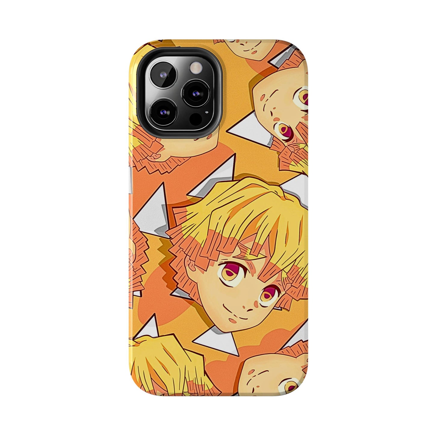 Zenitsu Agatsuma Haori Head Pattern Tough Phone Case | Anime - Demon Slayer