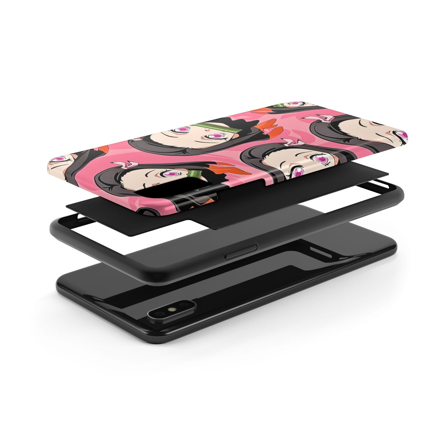 Nezuko Kamado Head Pattern Tough Phone Case | Anime - Demon Slayer