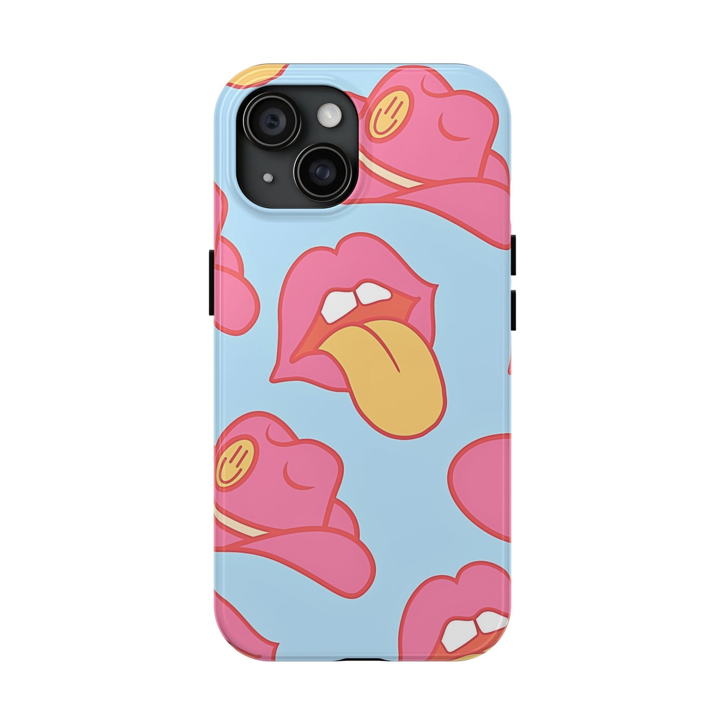 Preppy Cowboy Hat & Hot Lips Pattern (Version 1) Tough Phone Case | Aesthetic