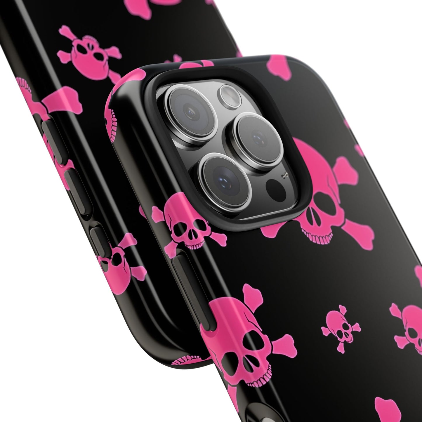 Pink Skull Emo Style Tough Phone Case | Aesthetic