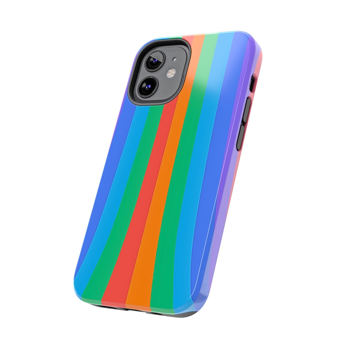 Funda resistente para teléfono con líneas de arcoíris hippies | Estética