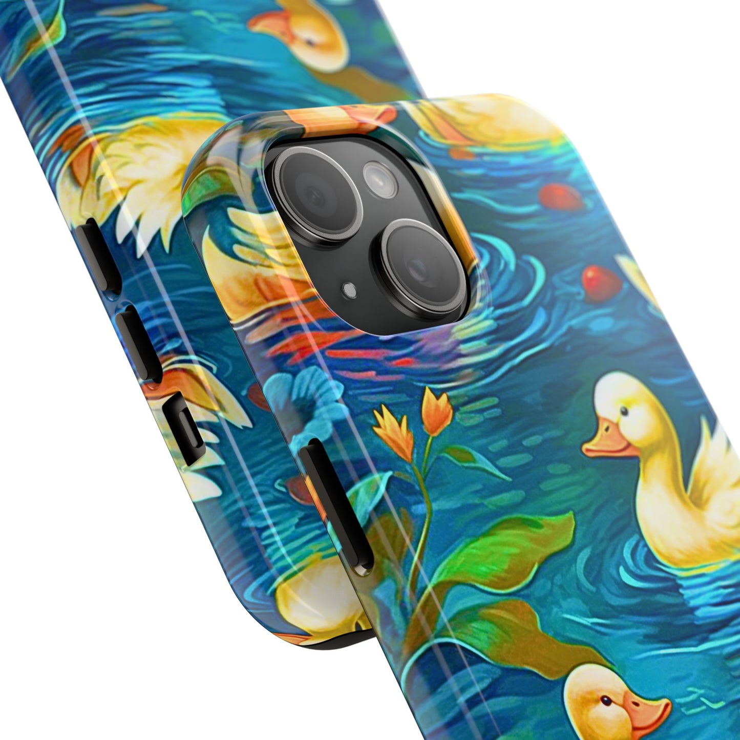 Ducks in the Pond Pattern Style Tough Phone Case | Animals