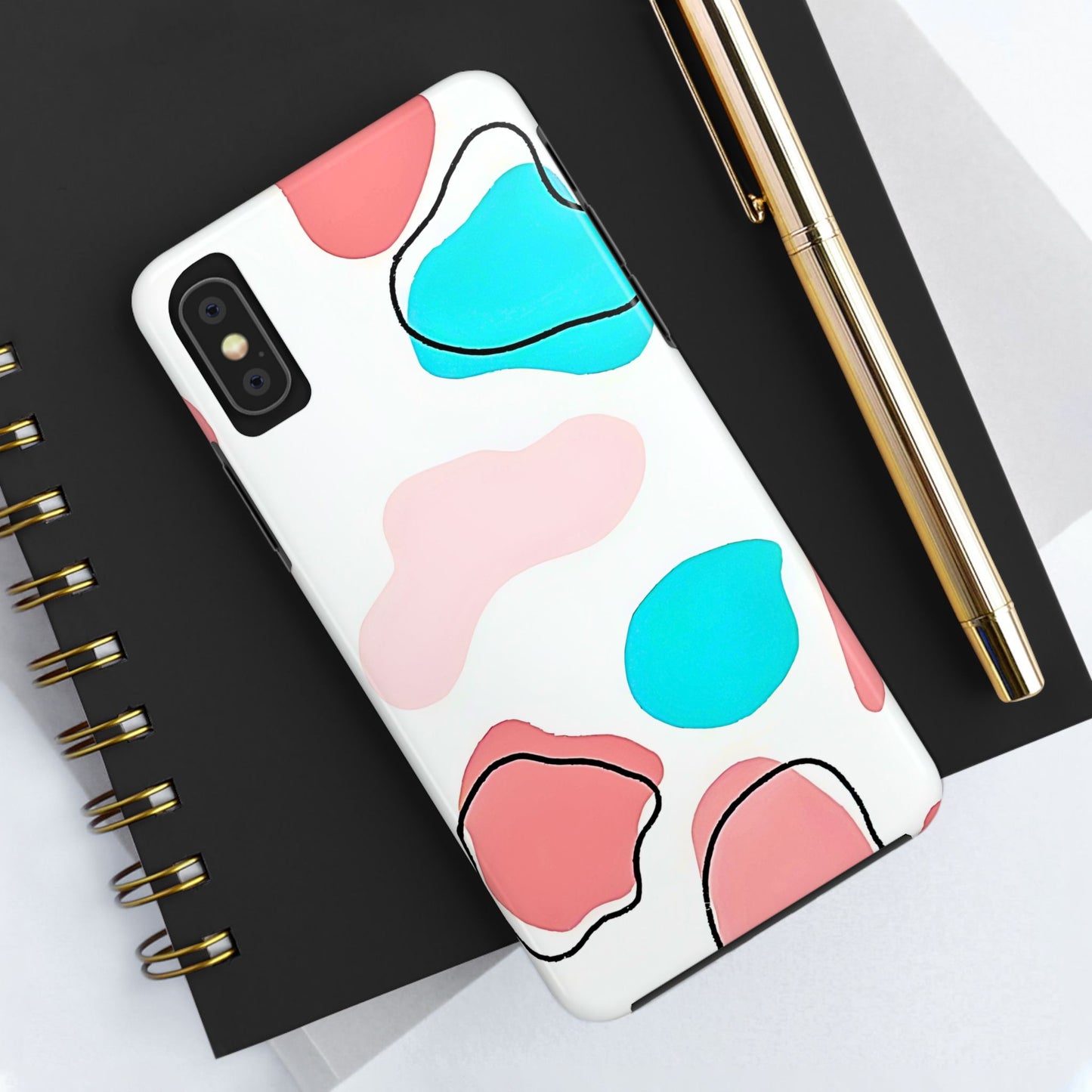 Abstract Shapes Preppy Pastel Style (Version 1) Tough Phone Case | Aesthetic