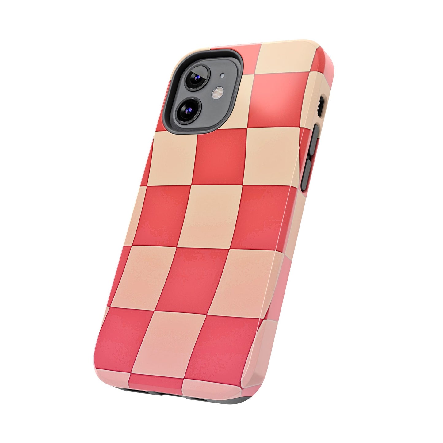 Preppy Checkered Pink Tough Phone Case | Aesthetic