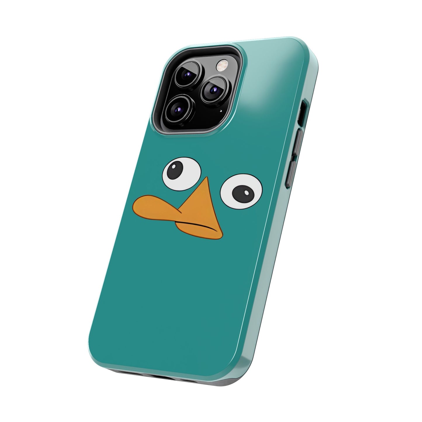 Phineas and Ferb Perry Platypus Eyes Teal Expression Tough Phone Case | Cartoon