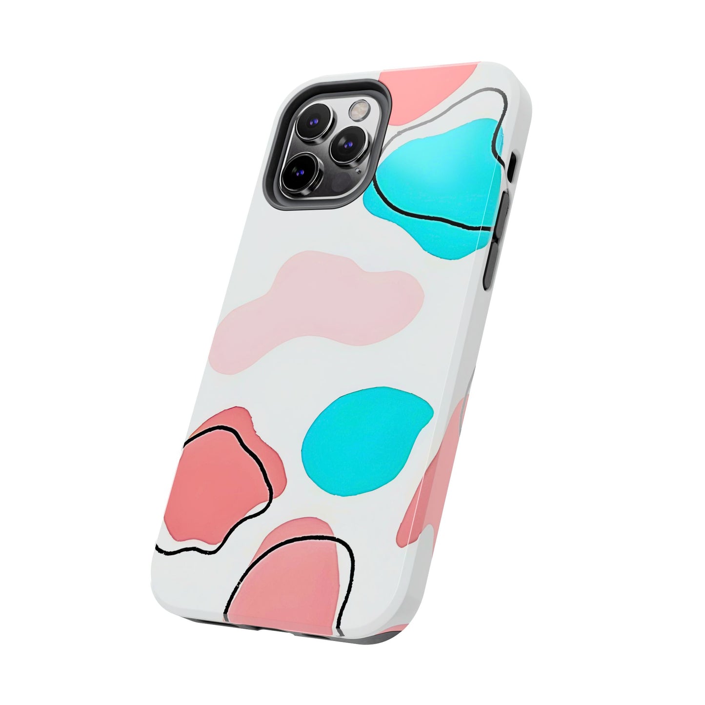 Abstract Shapes Preppy Pastel Style (Version 1) Tough Phone Case | Aesthetic