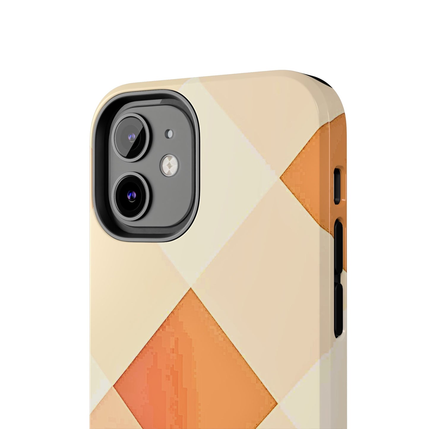 Pastel Minimalist Two-Tone Checkerboard Tough Phone Case | Aesthetic