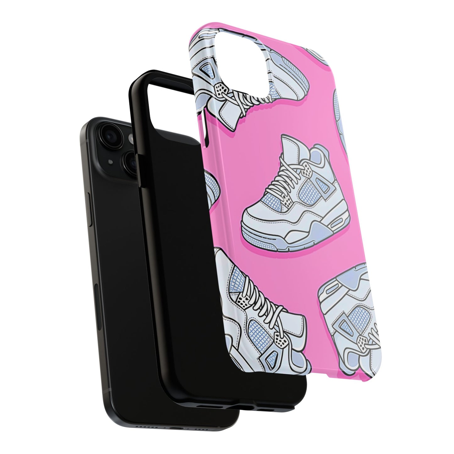 Funda resistente para teléfono con diseño de zapatillas Jordan 4 blancas | Estética