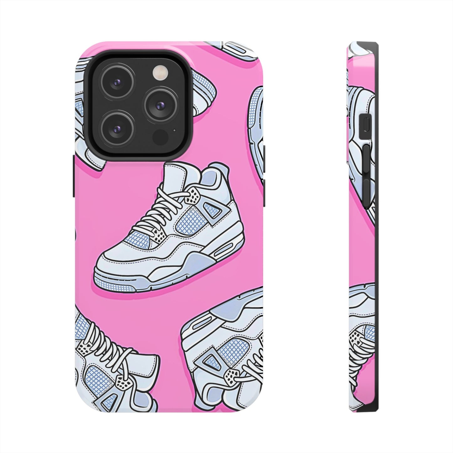 Funda resistente para teléfono con diseño de zapatillas Jordan 4 blancas | Estética