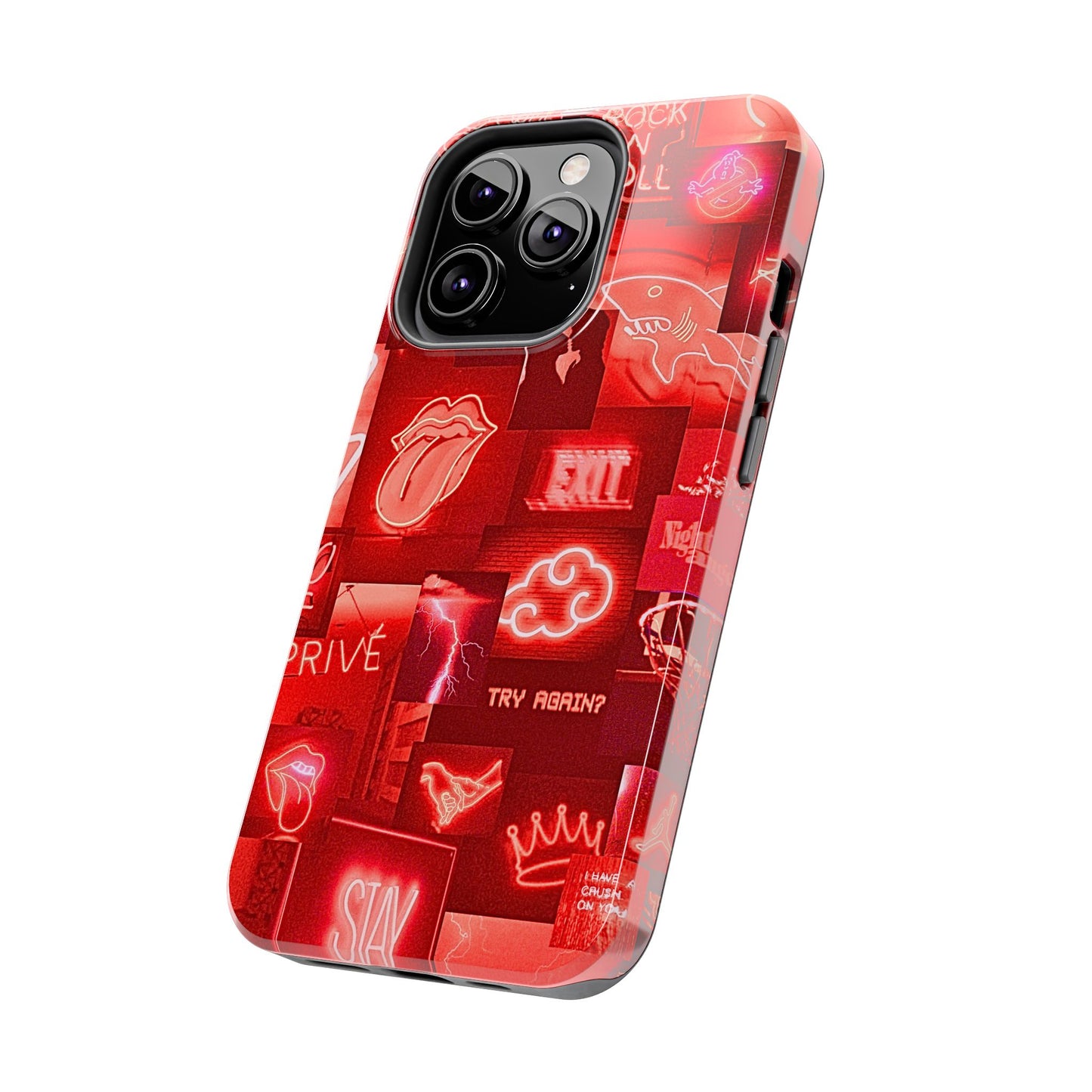 Red Neon Style Tough Phone Case | Aesthetic