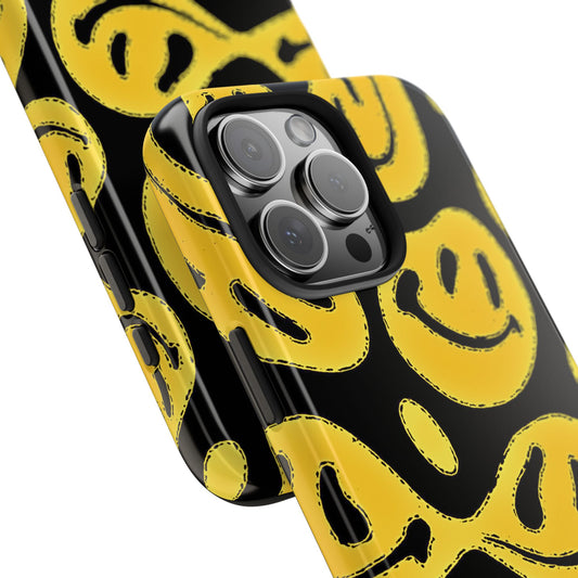 Colorful Trippy Smiley Face (Version 1) Tough Phone Case | Aesthetic