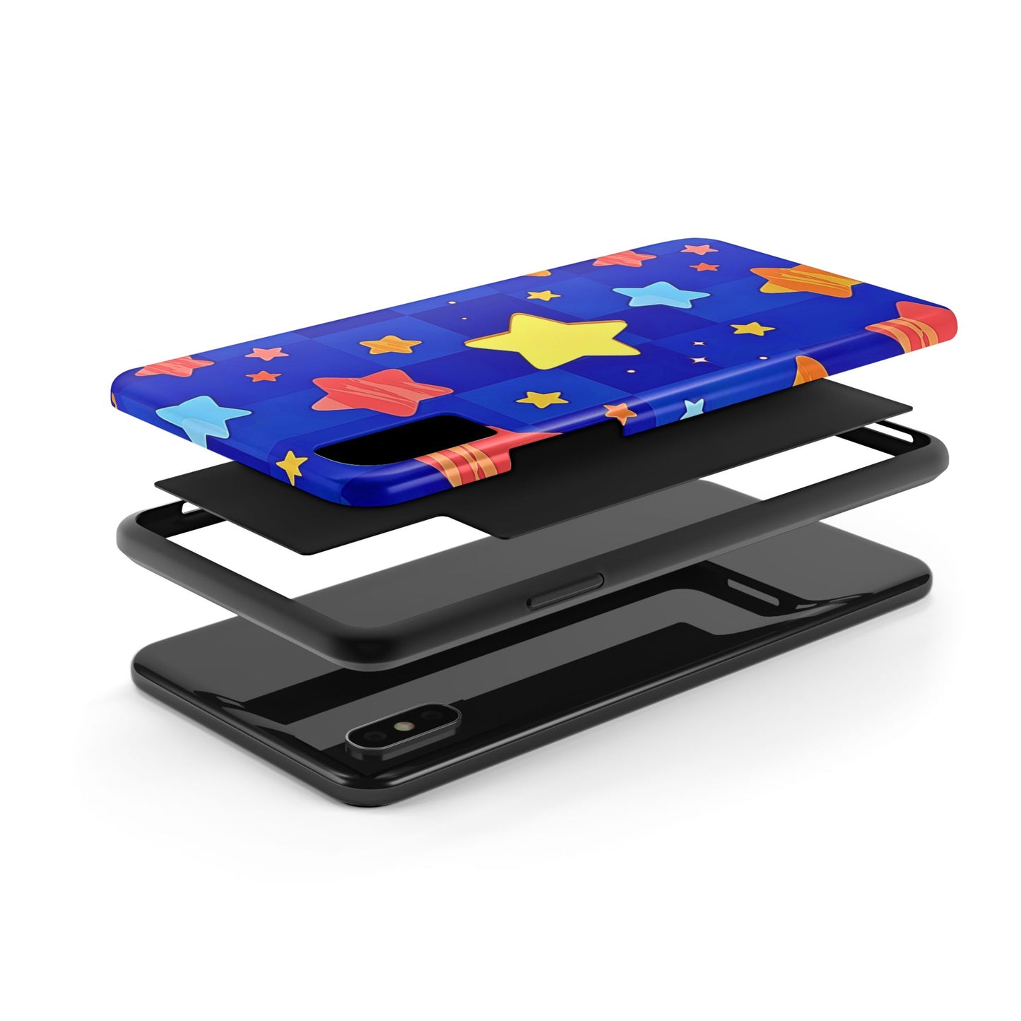 Vibrant Preppy Stars Pattern Tough Phone Case | Aesthetic