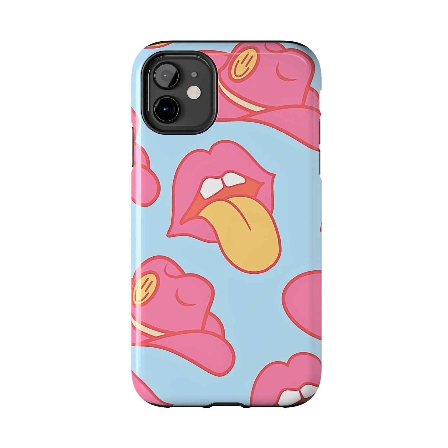 Preppy Cowboy Hat & Hot Lips Pattern (Version 1) Tough Phone Case | Aesthetic
