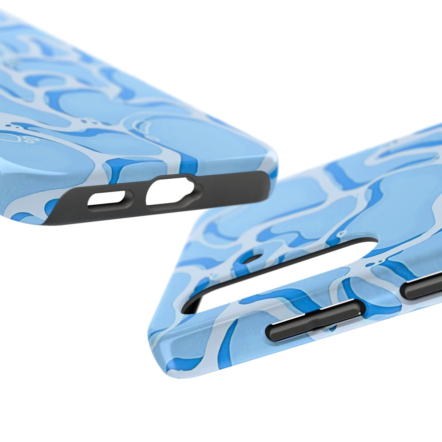 Funda resistente para teléfono con estampado de agua de piscina | Estética