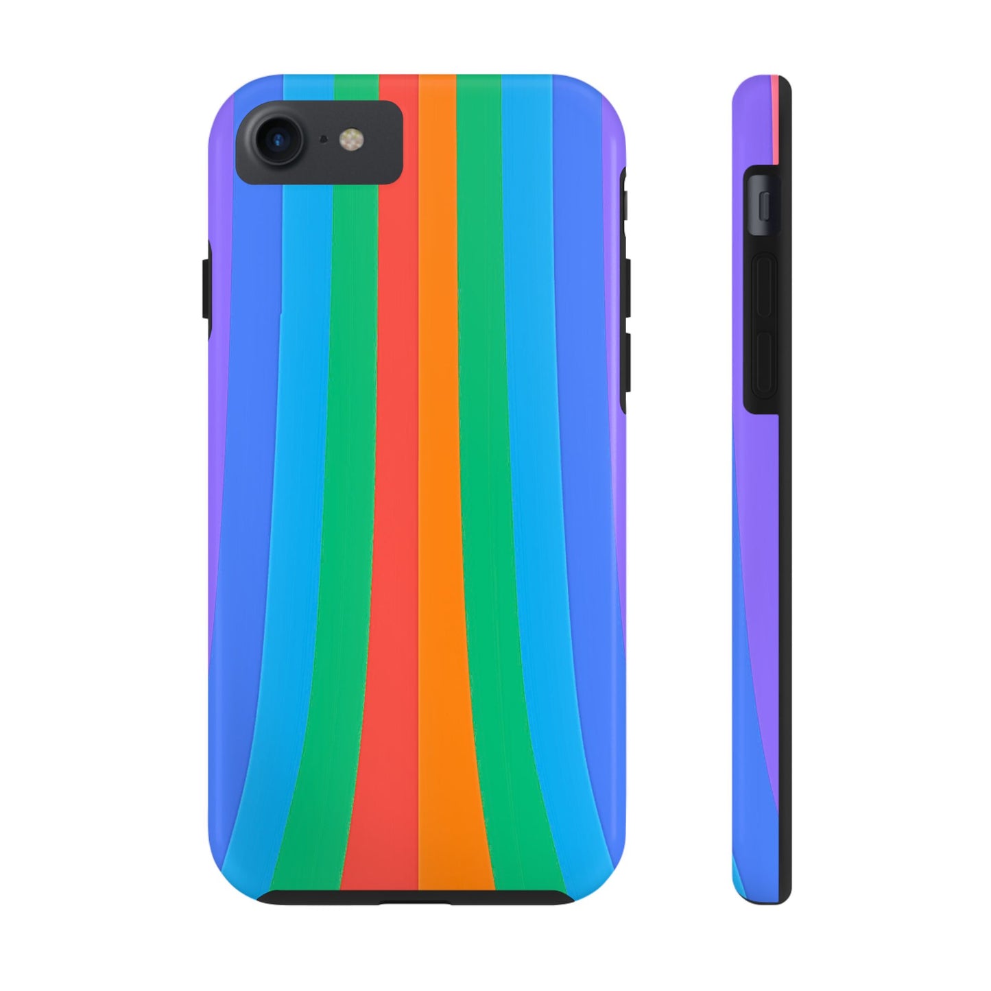 Funda resistente para teléfono con líneas de arcoíris hippies | Estética
