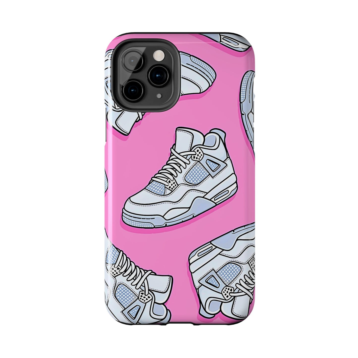 Funda resistente para teléfono con diseño de zapatillas Jordan 4 blancas | Estética