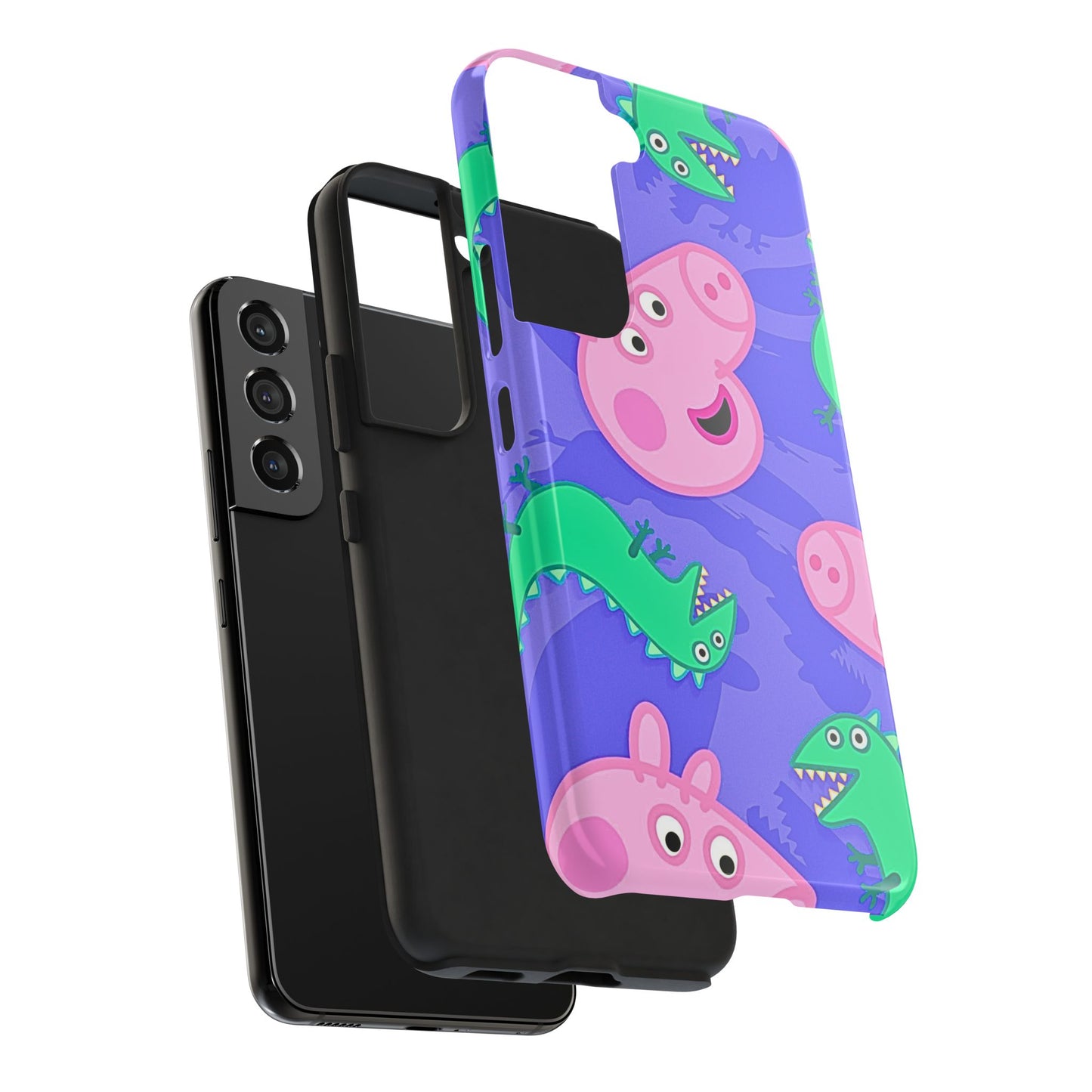 Funda rígida para móvil con diseño de dinosaurios de Peppa Pig y George | Dibujos animados - Peppa Pig