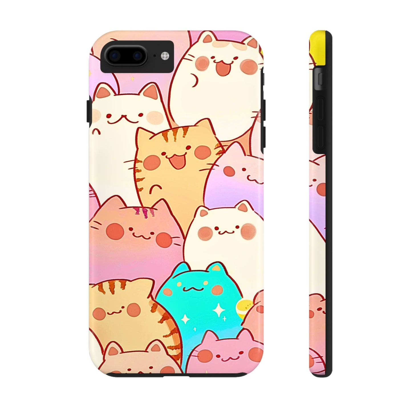 Kawaii Chubby Adorable Cats Tough Phone Case | Animals