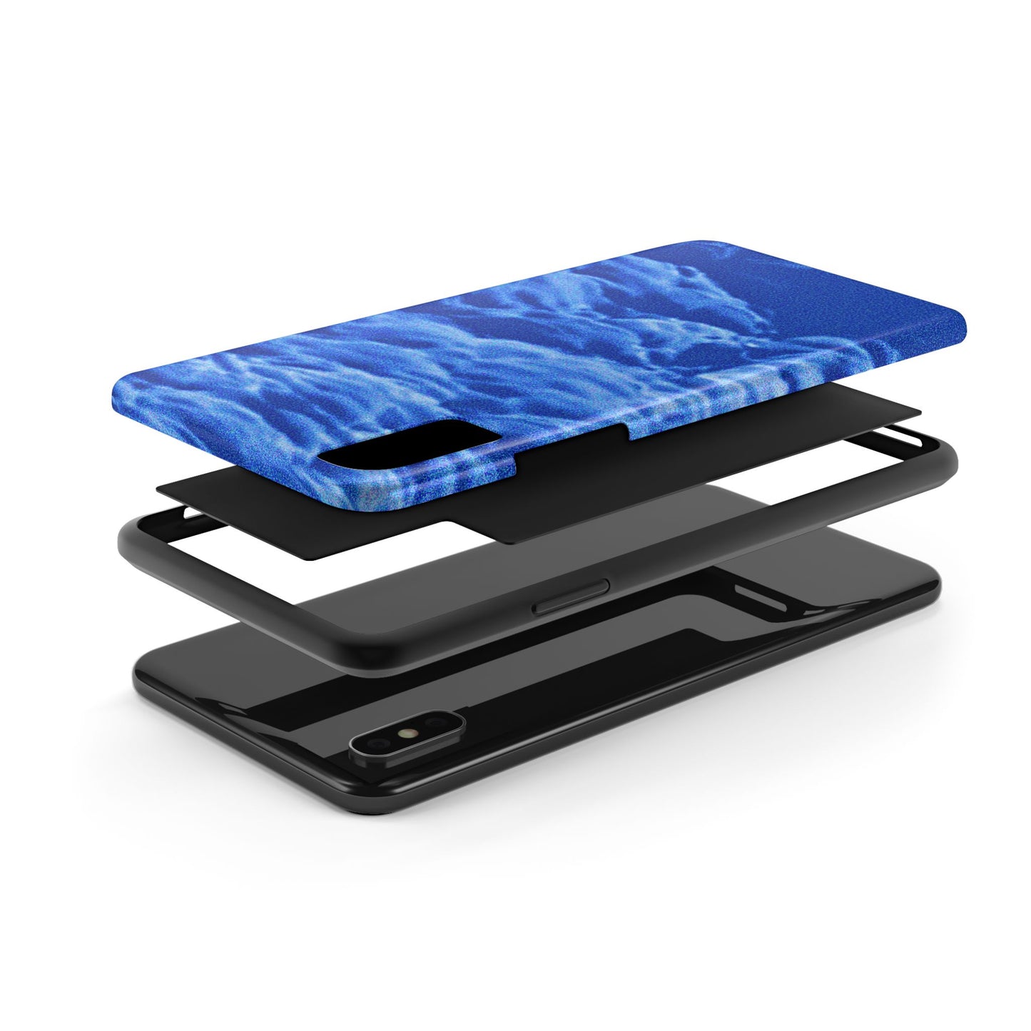 Blurred Ocean Waves Dark Blue Tough Phone Case | Aesthetic