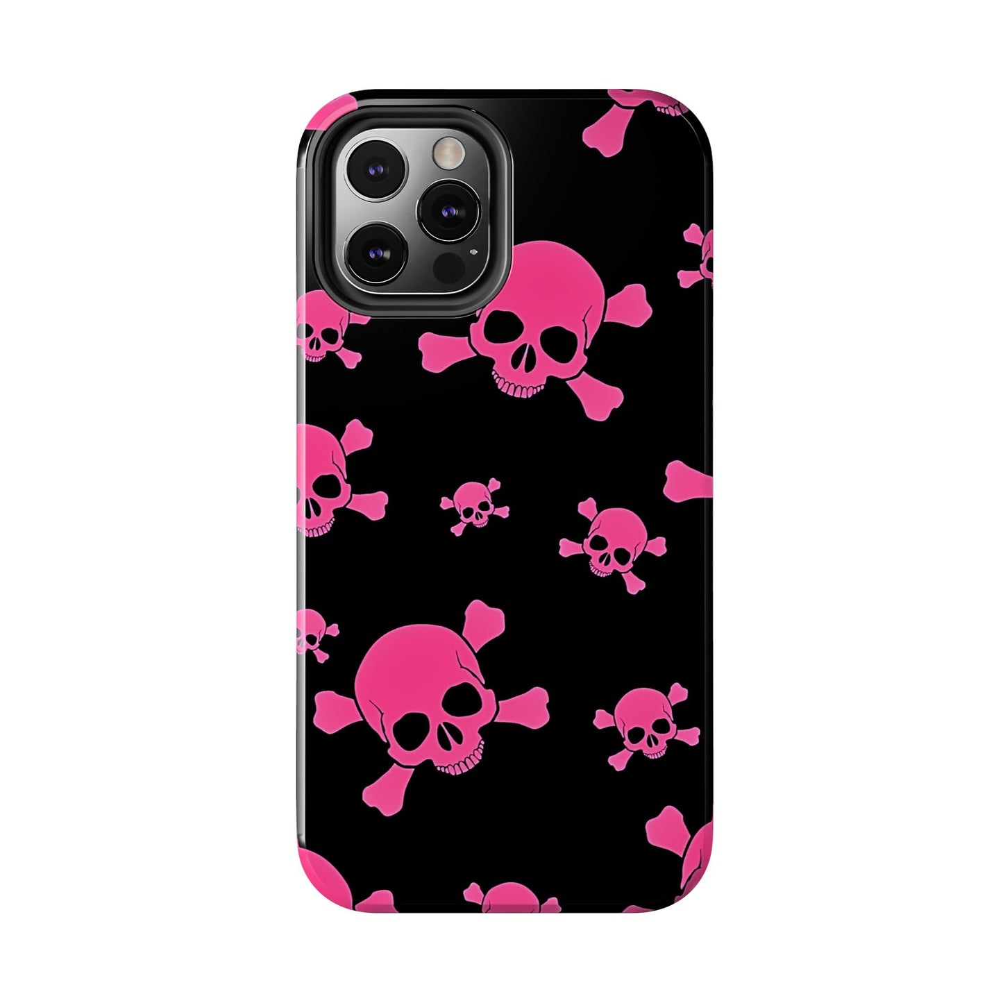Pink Skull Emo Style Tough Phone Case | Aesthetic