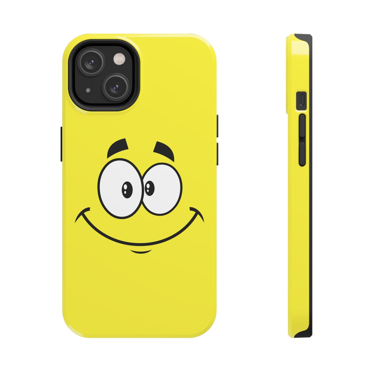 Smiley Happy Face Yellow Minimalist Cartoon Tough Phone Case | Funny