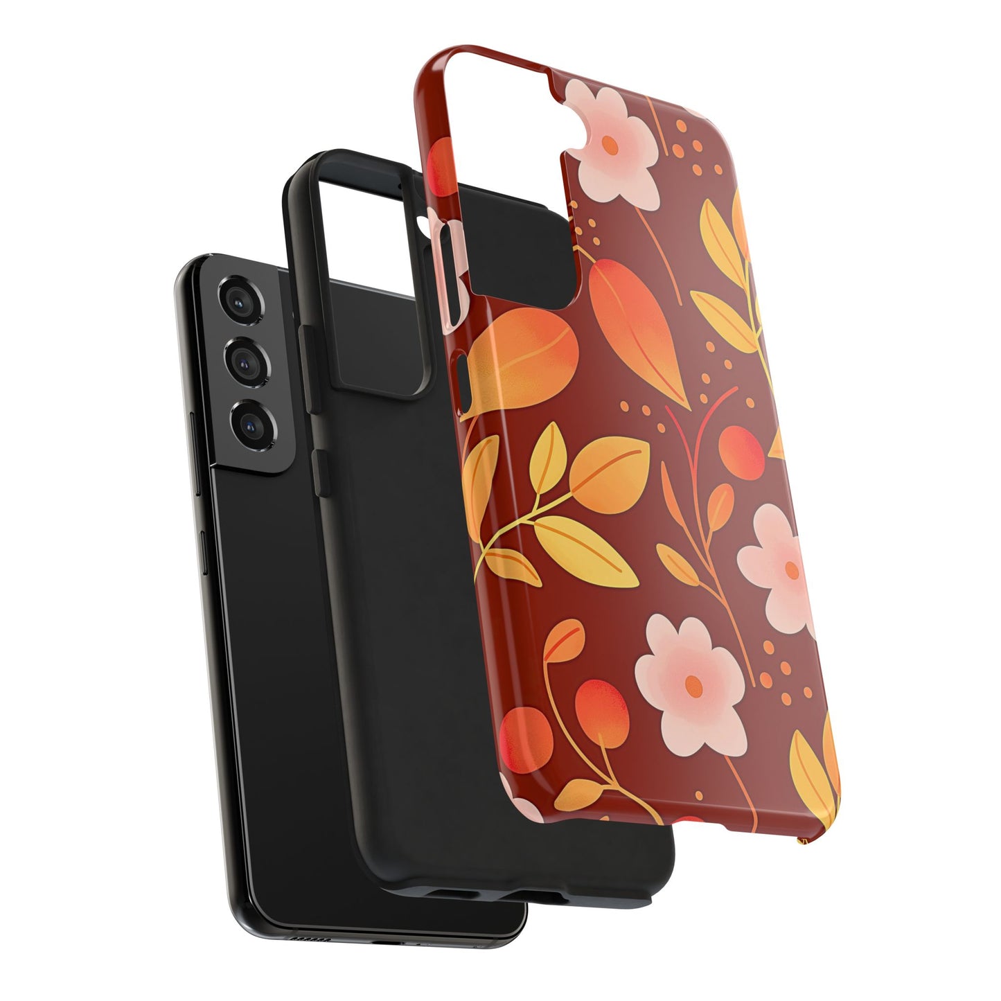 Autumn Fall Leaf Pattern Tough Phone Case | Aesthetic