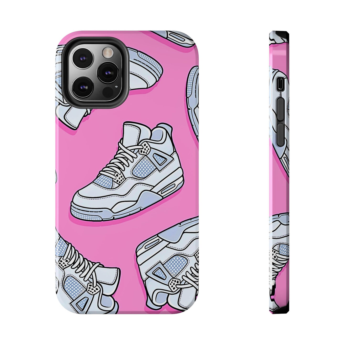 Funda resistente para teléfono con diseño de zapatillas Jordan 4 blancas | Estética