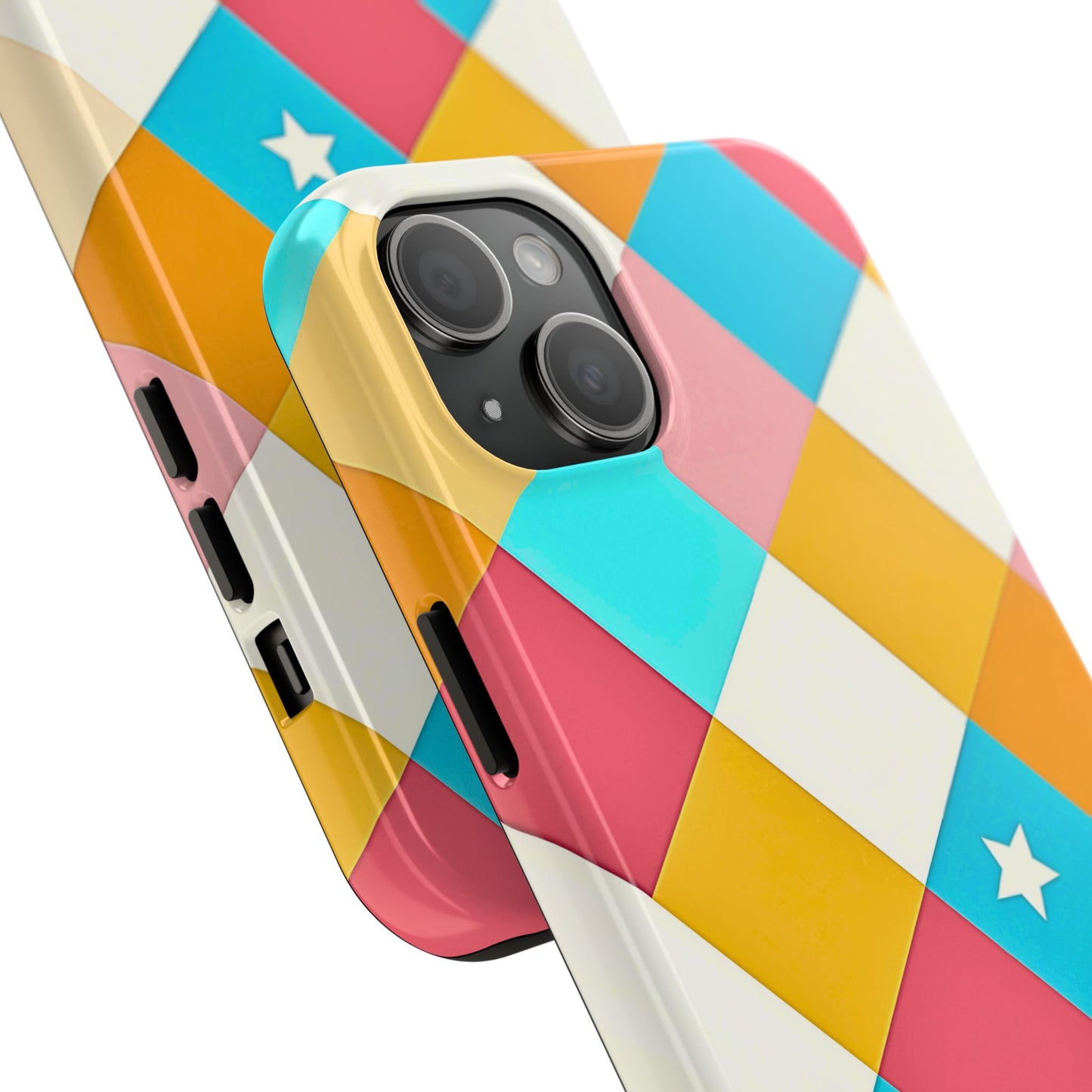 Vibrant Preppy Checkered Tough Phone Case | Aesthetic