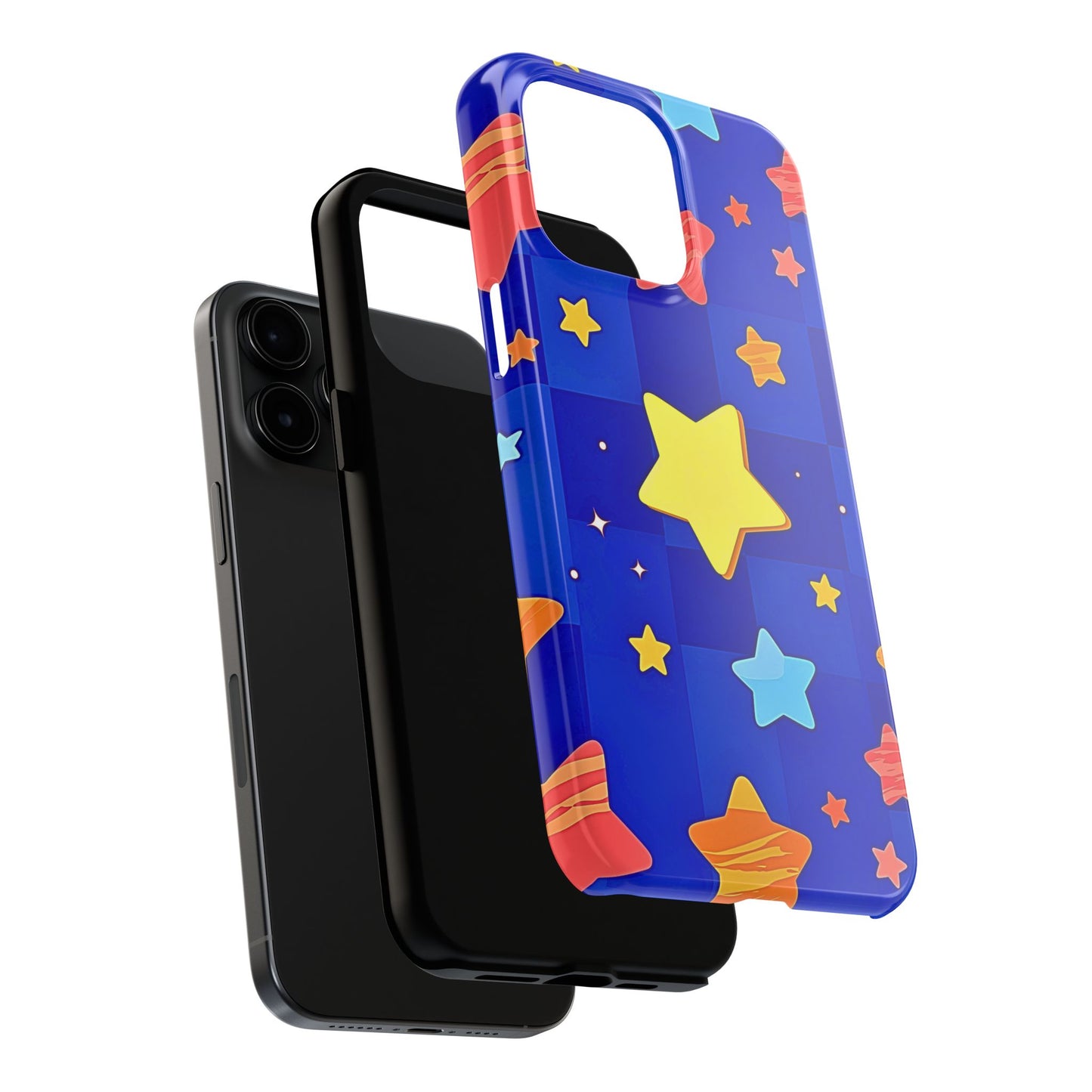 Vibrant Preppy Stars Pattern Tough Phone Case | Aesthetic
