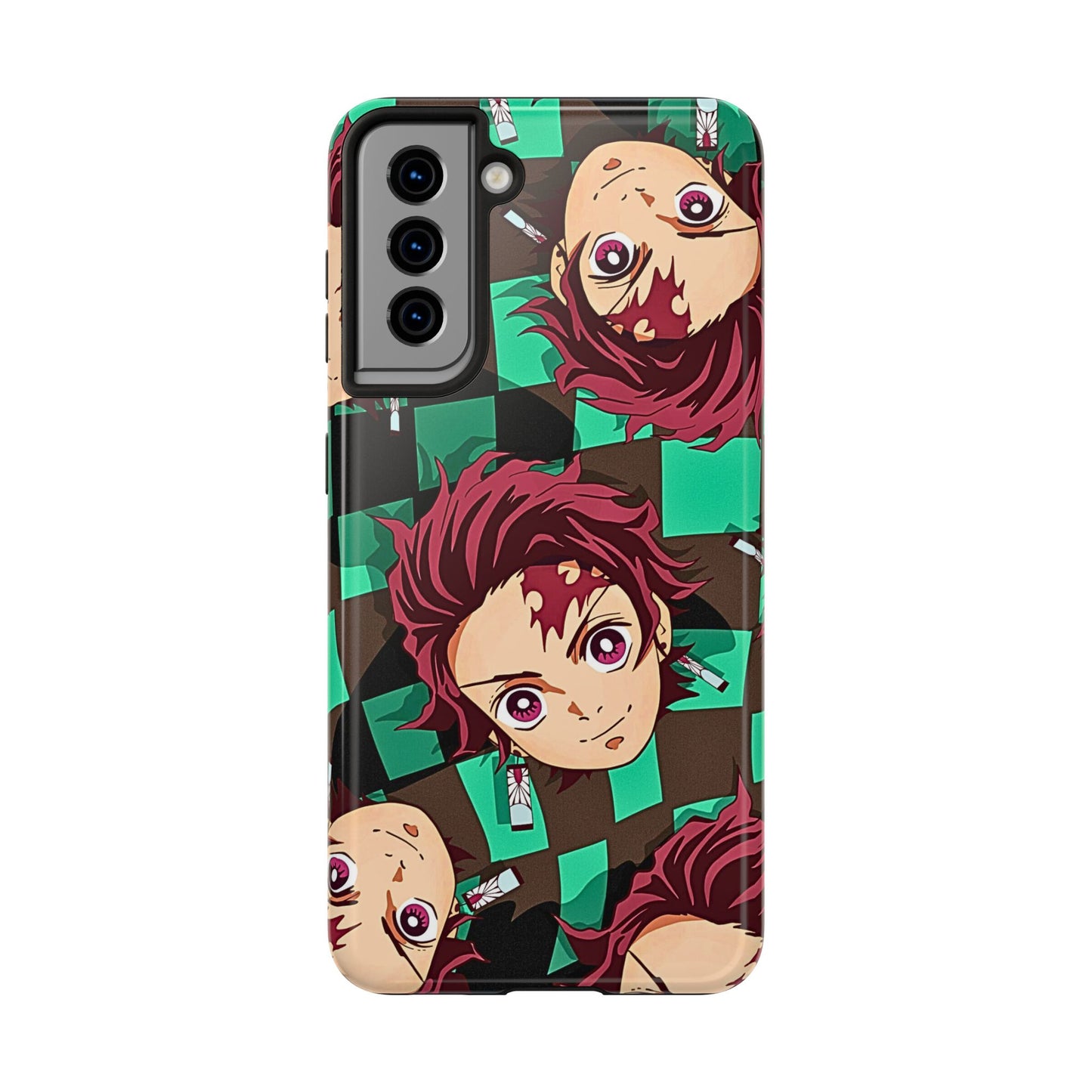 Tanjiro Kamado Head Pattern Tough Phone Case | Anime - Demon Slayer