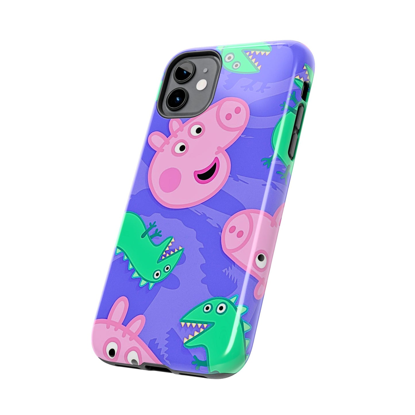 Funda rígida para móvil con diseño de dinosaurios de Peppa Pig y George | Dibujos animados - Peppa Pig