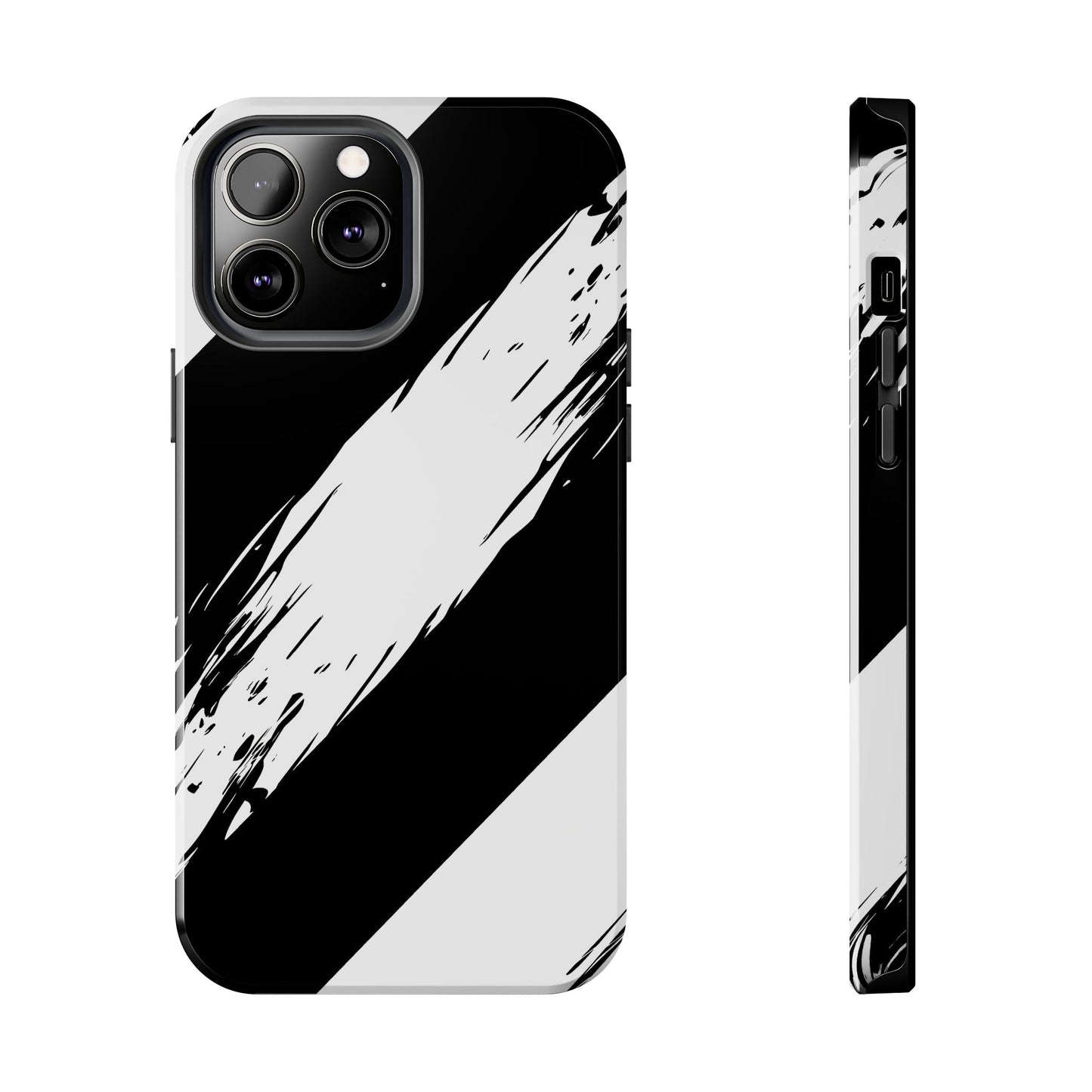 Funda/cubierta resistente para teléfono con rayas diagonales en blanco roto | Estética