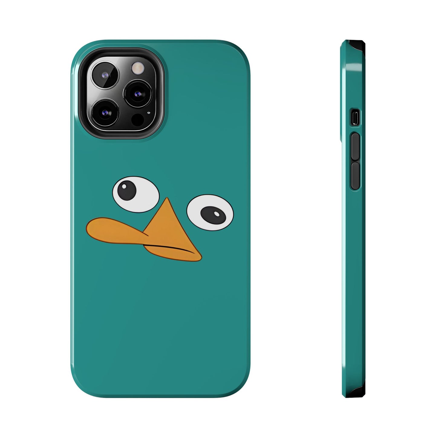 Phineas and Ferb Perry Platypus Eyes Teal Expression Tough Phone Case | Cartoon
